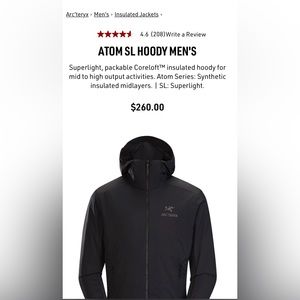ARC’TERYX men’s jacket. Brand new condition.